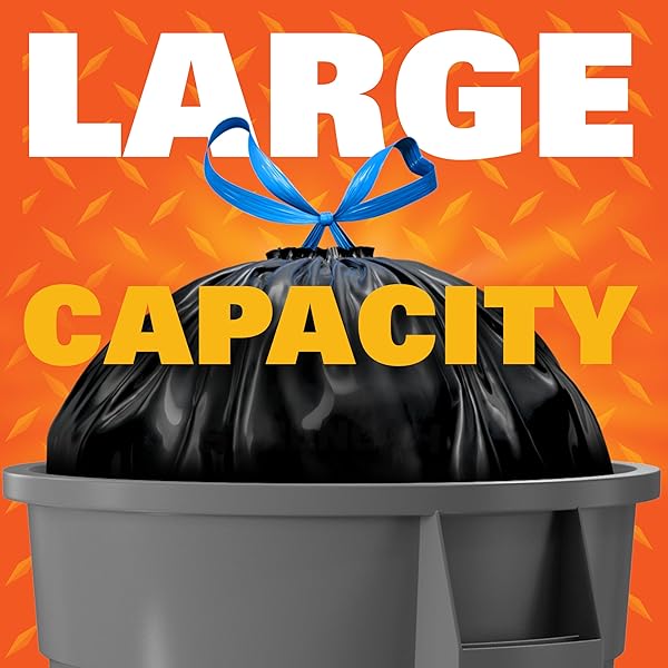 HEFTY STRONG EXTRA LARGE TRASH BAGS, BLACK, 33 GALLON, 48 COUNT