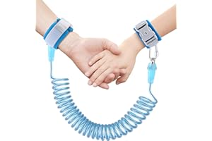 ESUSTER Toddler Leash, Anti Lost Wrist Link, Child Safety Harness with Key Lock, 5ft, Blue