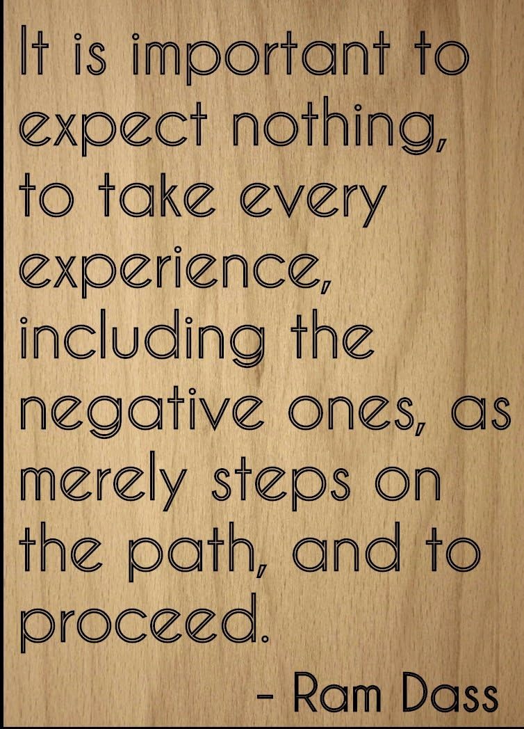 Mundus Souvenirs It is Important to Expect Nothing, to. Quote by Ram DASS, Laser Engraved on Wooden Plaque - Size: 8