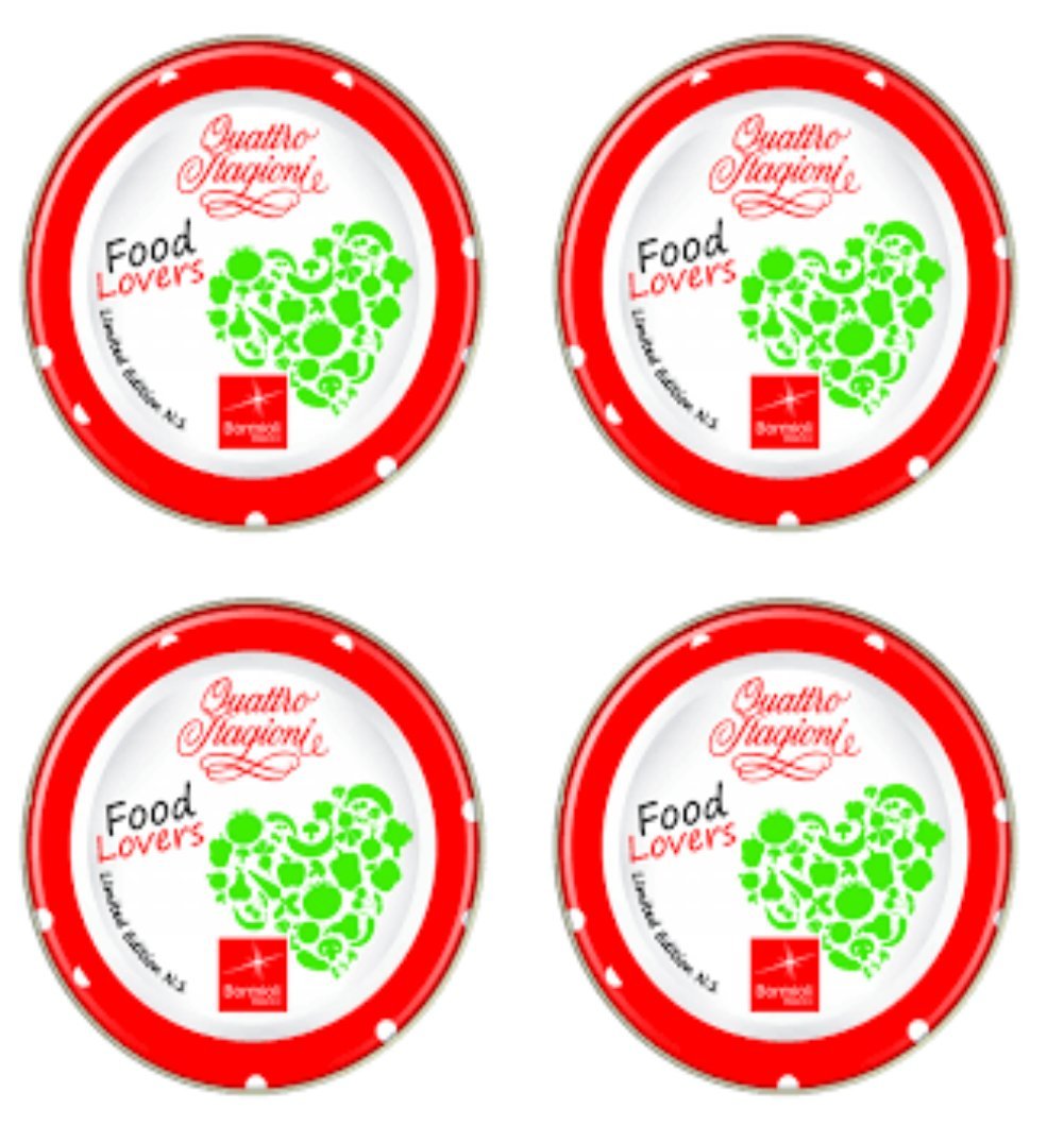 color rojo 70 mm Tapas para amantes de los alimentos Bormioli Rocco