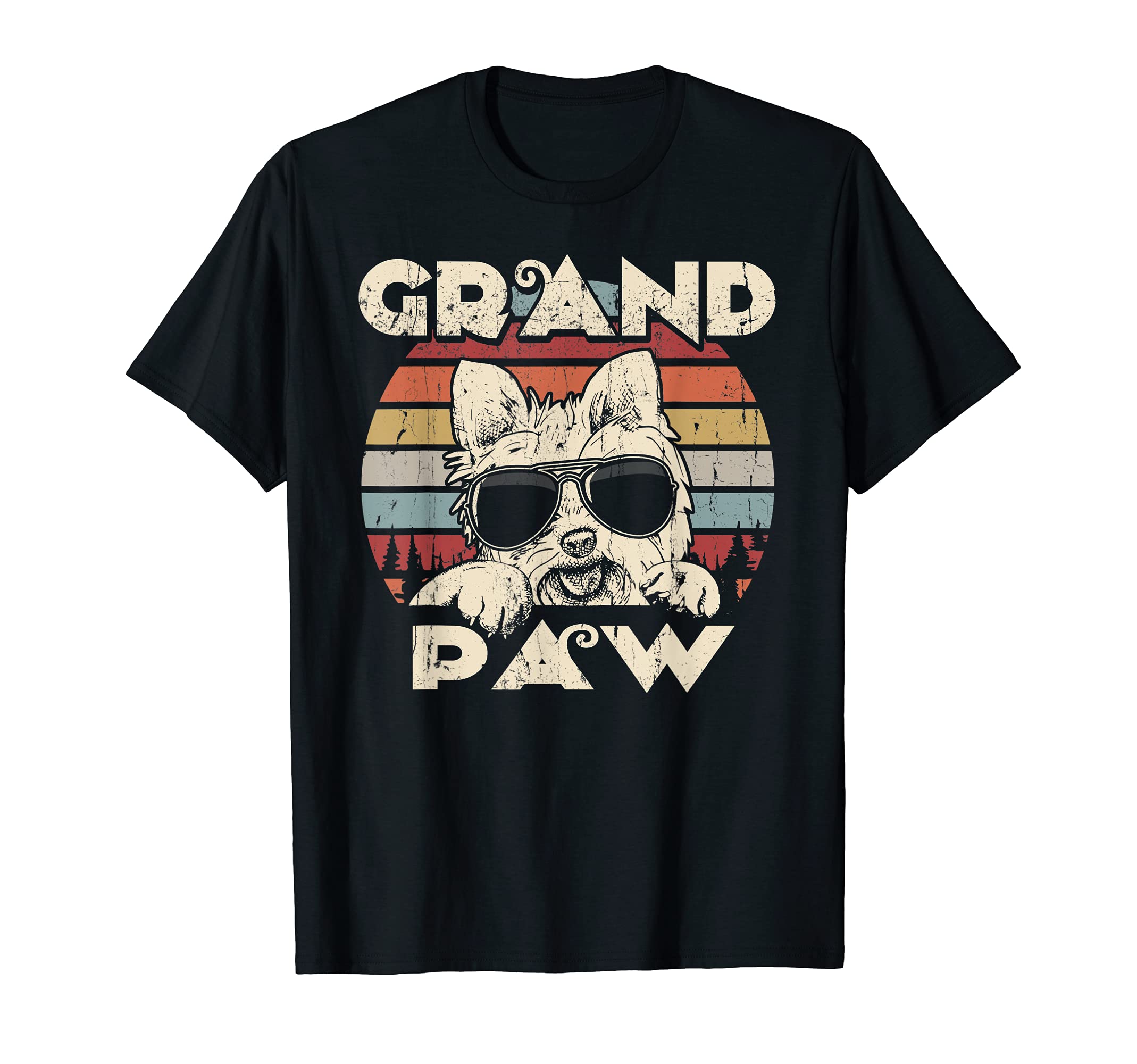 Grand Paw Yorkie dog lovers vintage retro T-Shirt