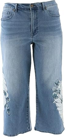 diane gilman embroidered jeans
