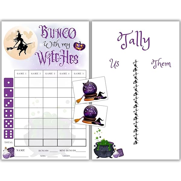 Amazon.com: Halloween Bunco Bundle - Witch Score Sheets and Tally Sheets - October November Party Supplies - Score Cards - Game Kit - Decorations - Us and Them : Handmade Products amazon-com-halloween-bunco-bundle-witch-score-sheets-and-tally-sheets-october-november-party-supplies-score-cards-game-kit-decorations-us-and-them-handmade-products