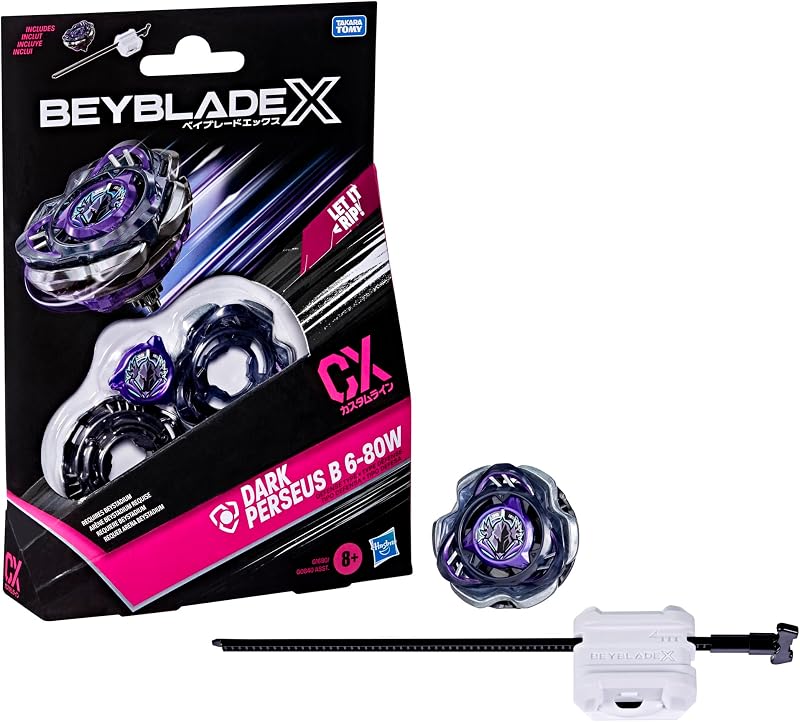 Beyblade X Dark Perseus B 6-80W CX Starter Pack Top and Launcher