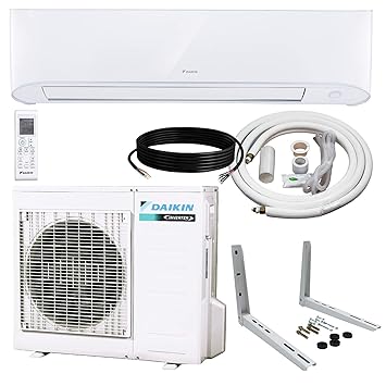 Daikin 18 000 Btu 17 Seer Wall Mounted Ductless Mini Split Inverter Air Conditioner Heat Pump System 15 Ft Installation Kit Wall Bracket 230 Volt