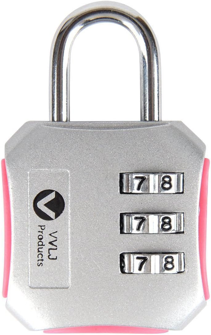 vvljproducts lp1 Luggage Travel Gym Lock with 3 Digit Easily Customizable Code Combination Padlock Bike Lockers Gym Travel Bags & Suitcases Get it Now & Be Safe