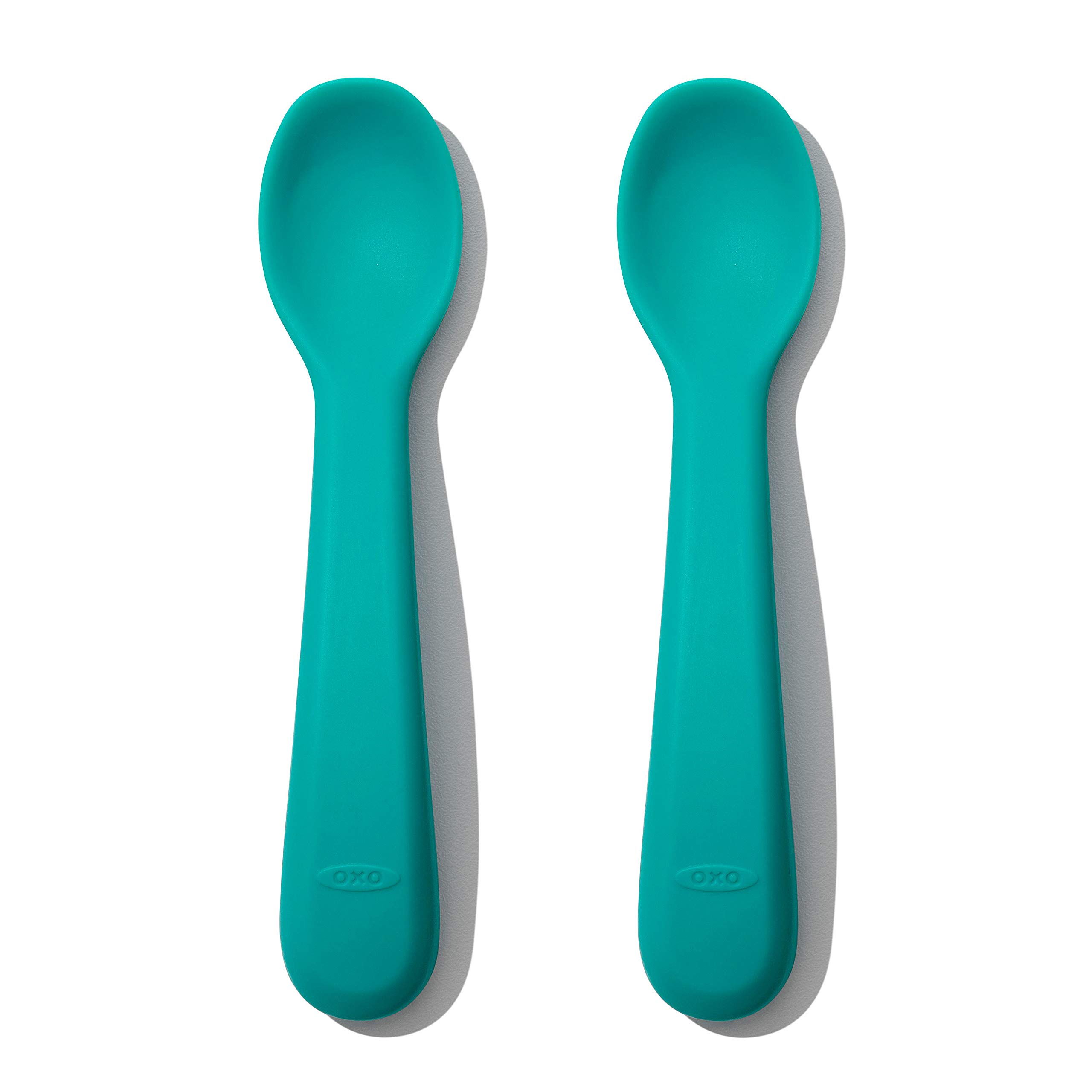 Photo 1 of OXO Tot Silicone Spoon Set Teal
