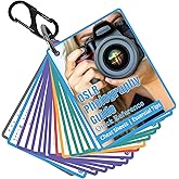 OCQOTAT Photography Cheat Sheet for DSLR Camera Accessories for Canon Nikon Sony,Quick Reference Cards Photographers Book for Beginners,Settings,Exposure, Modes,Composition,Lighting, etc.4×3 Inch
