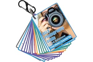 OCQOTAT Photography Cheat Sheet for DSLR Camera Accessories for Canon Nikon Sony,Quick Reference Cards Photographers Book for