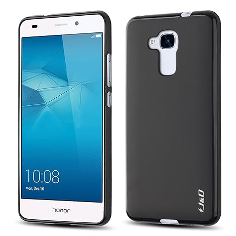 J & D Huawei Honor 5C Hülle, [Leichtgewichtig] [Fallschutz] Stoßfest TPU Slim Hülle für Huawei Honor 5C - Schwarz