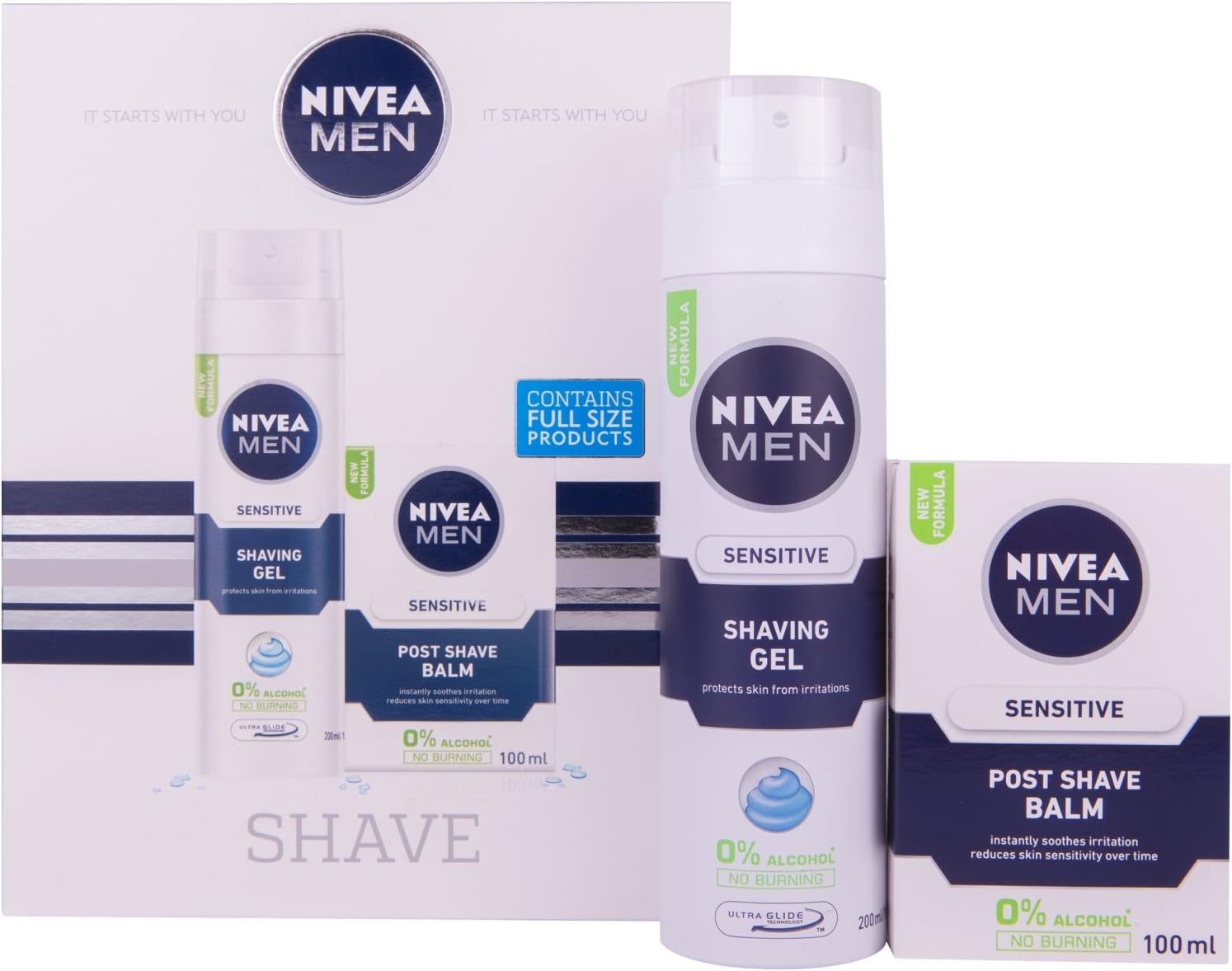 Nivea Men Shave Gift Set for Men, 2 Pieces Amazon.co.uk Beauty