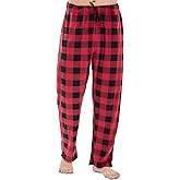 PJGGZ Plaid Pajama Pants Men, Soft Fleece Sleepwear with Pockets Warm Microfleece Pjs Bottoms | Sleep & Lounge