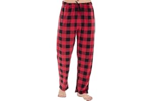 PJGGZ Plaid Pajama Pants Men, Soft Fleece Sleepwear with Pockets Warm Microfleece Pjs Bottoms | Sleep & Lounge