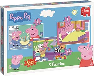 Jumbo 18481 Peppa Pig Trio - Puzzles en Caja (6/9/12 Piezas ...