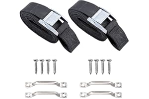 78'' Battery Tie Down Strap, Battery Box Hold Down Lashing Straps Kit with Stainless Steel Cam Buckle, Stainless Steel Deck L