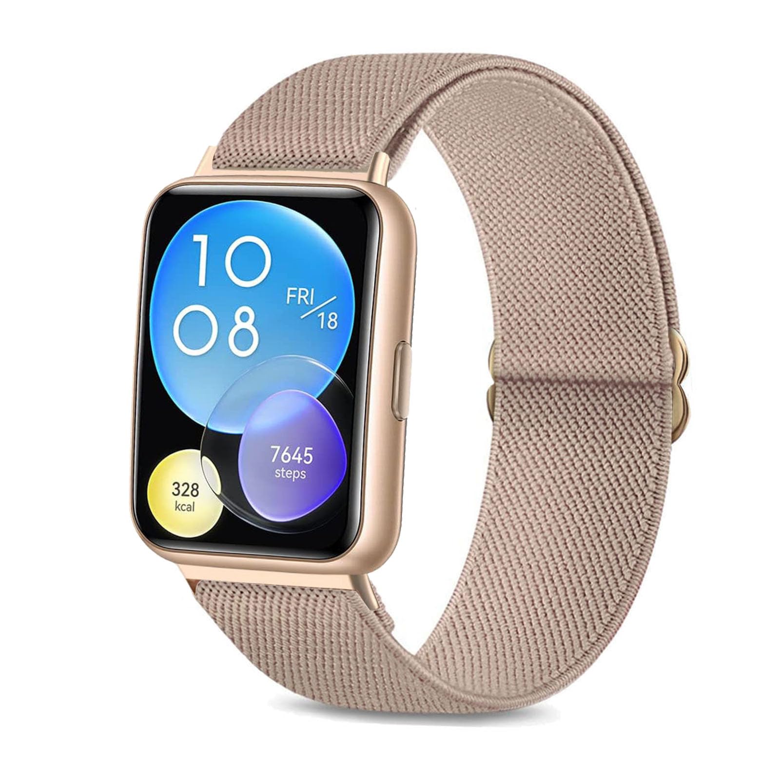 TUCOMO Elastic Nylon Strap Compatible with Huawei Watch Fit 2 Active/Elegant/Classic, Loop Stretchy Replacement Strap for Huawei Watch Fit 2 Men Women, 2 cm