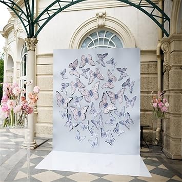 Amazon Com Ofila Elegant Butterfly Paper Backdrop 10x10ft Party