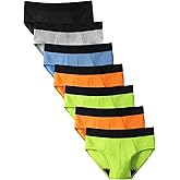 TIICHOO Boys Incontinence Underwear Reusable Cotton Boxer Briefs for Kids 7 Pack