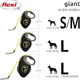flexi Giant Professional L Tape 10 m Black Neon Yellow Pet Leash view 7