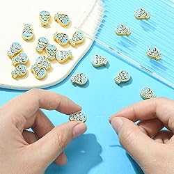LiQunSweet 20 Pcs Enamel Marine Animal Golden Bead