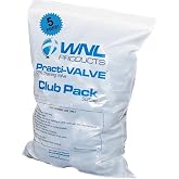 WNL Products Practi-VALVE CPR Training Valve, 55-Pack | Fits all WNL Adult, Child, and Infant Training Masks, individually wrapped, single use, bulk club pack