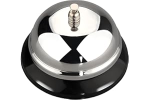 Wetco Big Call Bell. Desk Bell Service Bell for Hotels, Schools, Restaurants, Reception Areas, Hospitals, Warehouses. The Porter Kitchen Restaurant Bar and Classic Concierge Service Hotel Bell (3.3in)