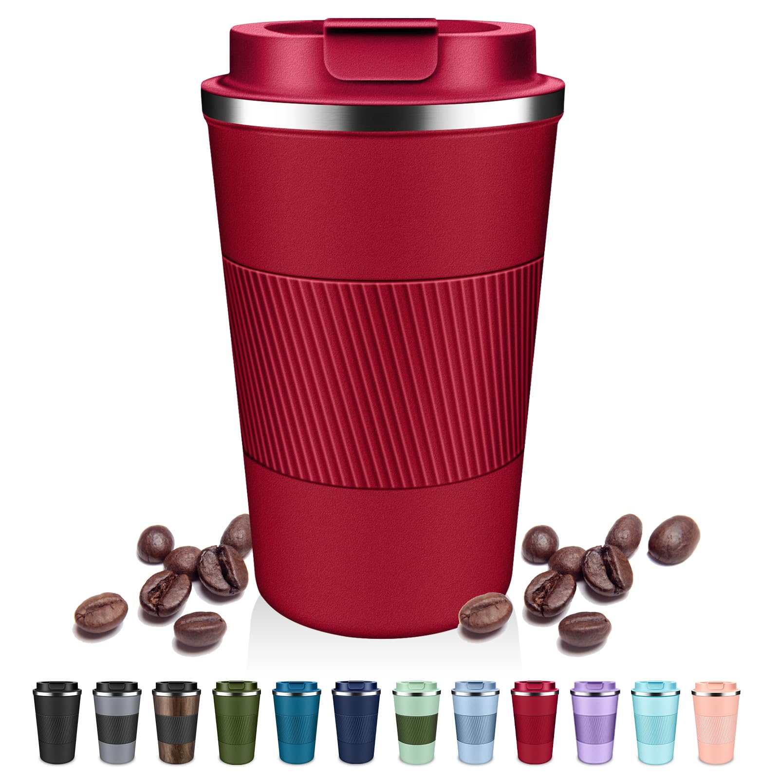 Highland Cow 17oz Insulated Travel Tumbler - Stainless Steel, Flip Lid & Straw, Leak-Proof