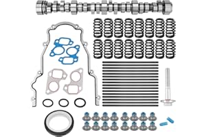 GDUKOP Sloppy Stage 2 LS Cam Kit with Pushrods Springs Seals Gaskets Compatible with 1999-2013 GM Gen 3/4 V8 Truck/SUV Engines, Camshaft Kit for 4.8 5.3 6.0 6.2 LS1 Vortec