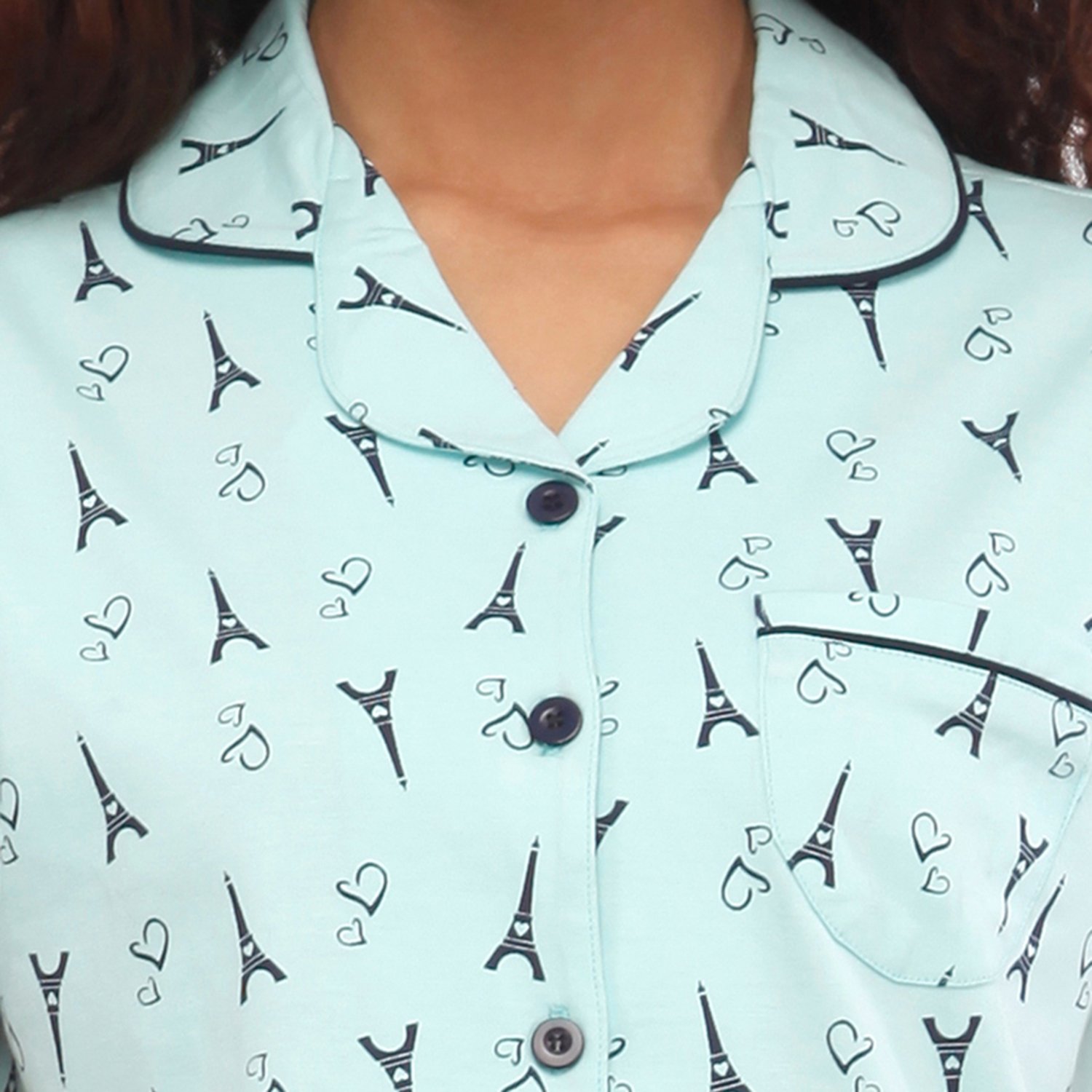 nite flite oh paris i love you cotton pajama set