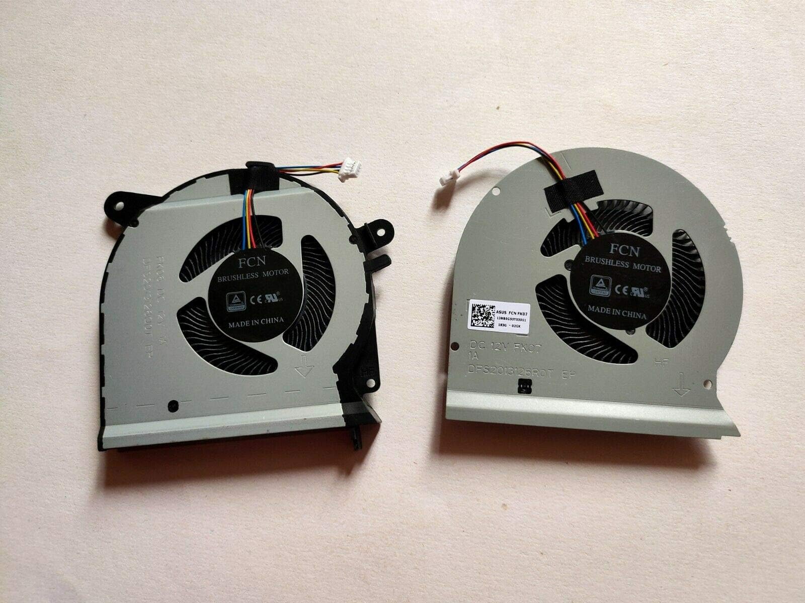 EJTONG New for Asus ROG Strix GL503VS GL503VS-DH74 12V FK06 FK07 Laptop CPU GPU Cooling Fan one Pair