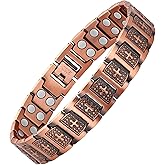 Feraco Copper Cross Bracelet for Men,Magnetic Therapy Bracelet Copper Jewelry with Powerful 3800 Gauss Magnets