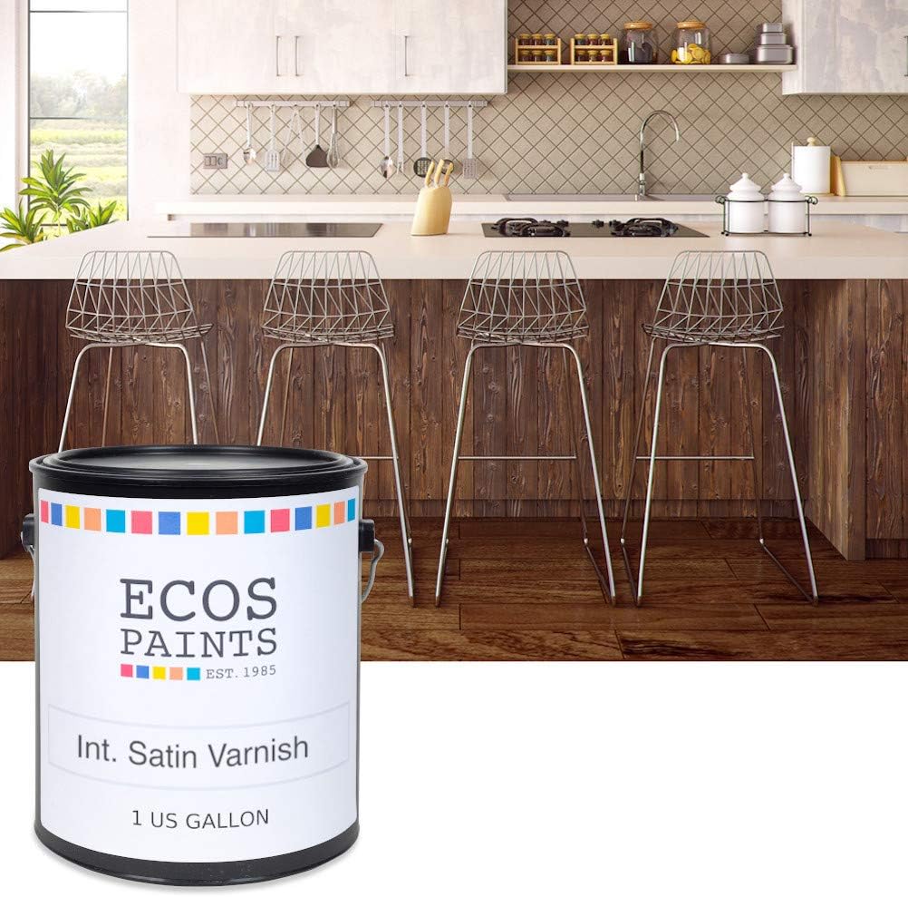 Ecos Paints Interior Satin Wood Varnish, 2oz Sample, Clear