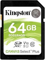 Kingston Canvas Select Plus 64GB SD Card Class 10 UHS-I 100MB/s