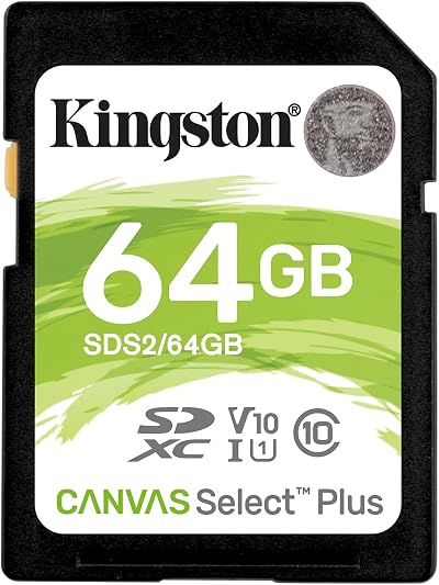 Kingston Canvas Select Plus 64GB SD Card Class 10 UHS-I 100MB/s