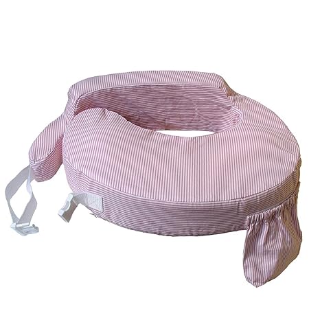 Baby Wild klassisches Stillkissen mit Klickverschluss rosaweiß gestreift