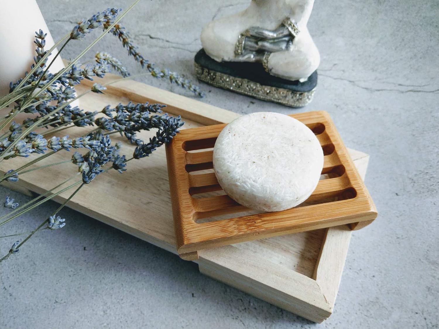 Bamboo Soap Dish, Natural - Image 3