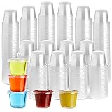 Juvale Disposable 1 Oz Portion Cups with Lids for