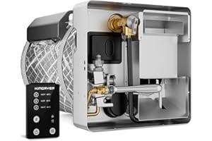 KINGRVER RV Hybrid Water Heater, 6 Gallon Tank, Electric & Gas Heating Options — Use Separately or Together for Faster Hot Water, Porcelain Lined Steel Tank with Direct Spark Ignition (DSI)