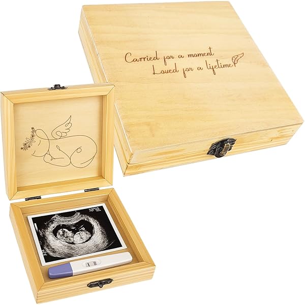 Baby Keepsake Baby Loss Heart Memory Box, Twin Miscarriage