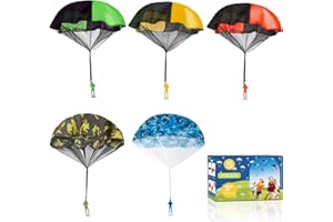 Spectabilis Army Parachute Toy for Kids Outdoor Toys, Tangle Free Figures Flying Toy for Kids Ages 4-8 and Up Boys Party Favors Paratrooper Easter Egg Bastet Stuffer for Boy