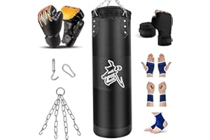 Prorobust Heavy Punching Bag for Adults Youths Kids - Indoor/Garden Boxing Bag Unfilled Boxing Bag Set with Punching Gloves, 