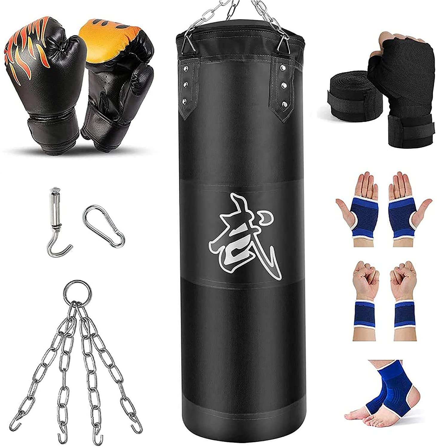thumbnail image 2 of Complete Boxing Punching Bag Set For Adults - Unfilled Bag, Gloves, Timer & Hand Wraps 2 of 5