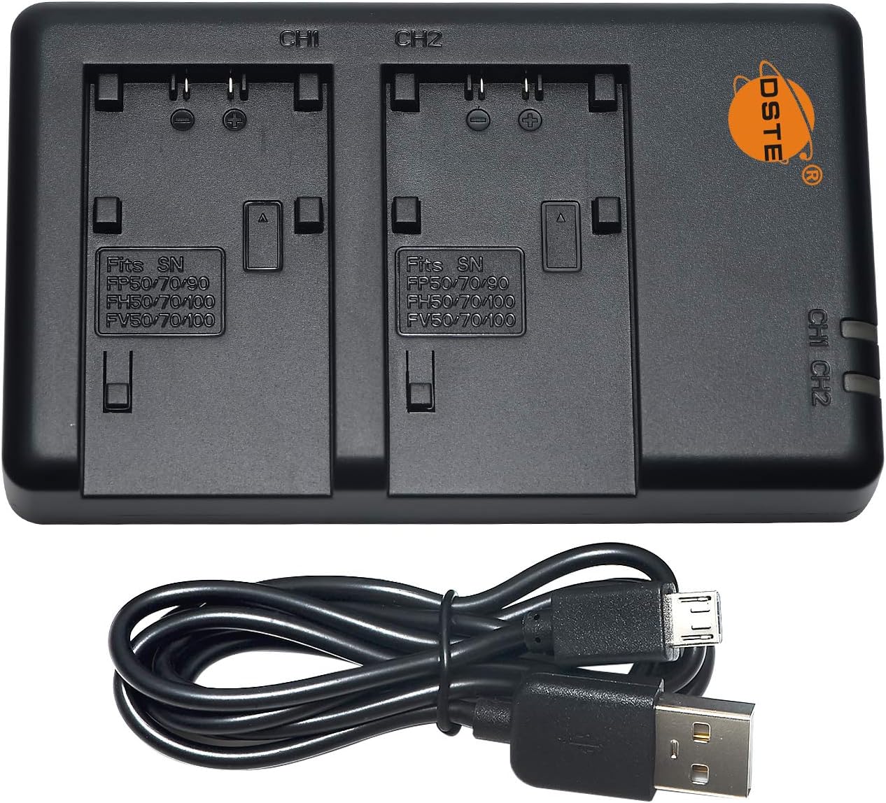 DSTE 2PCS NP-FH50 Battery Charger Set Compatible for Sony DSLR-A230, DSLR-A290, DSLR-A330, DSLR-A380, DSLR-A390, DSC-HX1 - Image 5