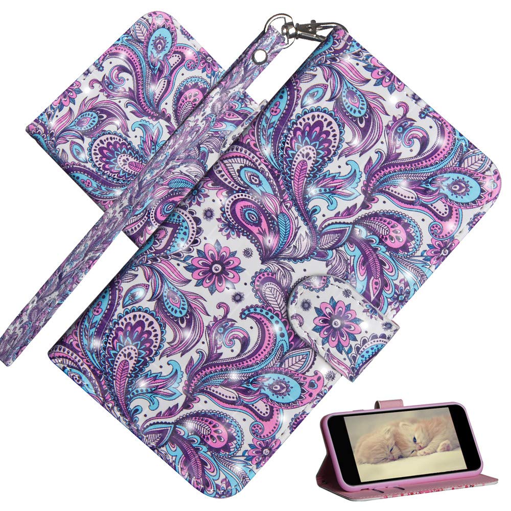 COTDINFOR Compatible with Xiaomi Poco X3 NFC Wallet Case Art 3D Painted PU Leather Magnetic Clasp Card Holder Stand Flip Case for Poco X3 NFC Cover Whirlpool Pattern YX.