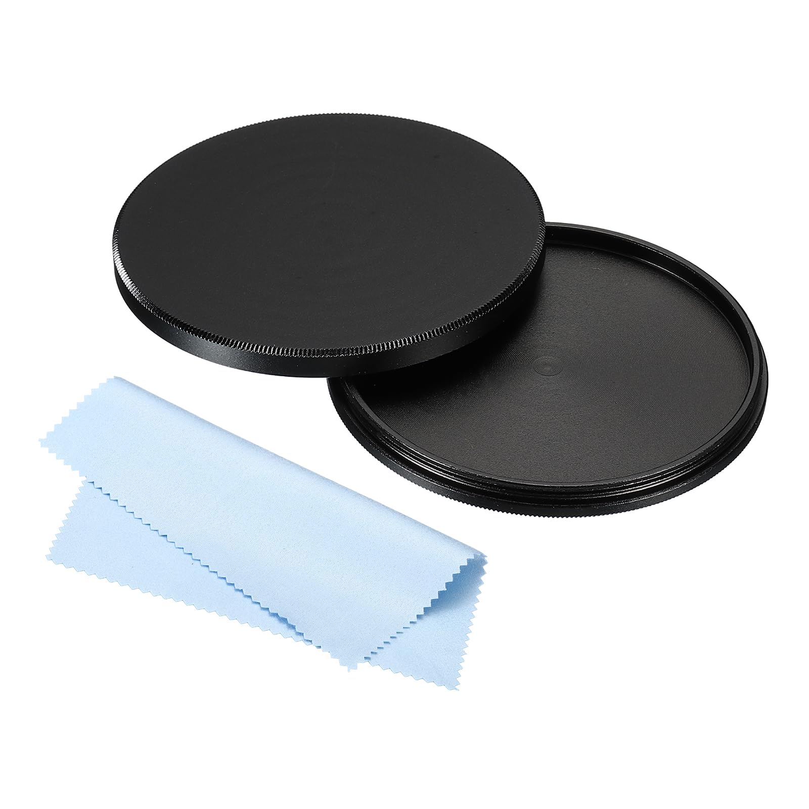 PATIKIL 58mm Lens Cap, Camera Lens Cap Cover Universal Lens Filter Stack Cap Front Metal Protective Case Cover with Cleaning Cloth for Photography Camera Filter