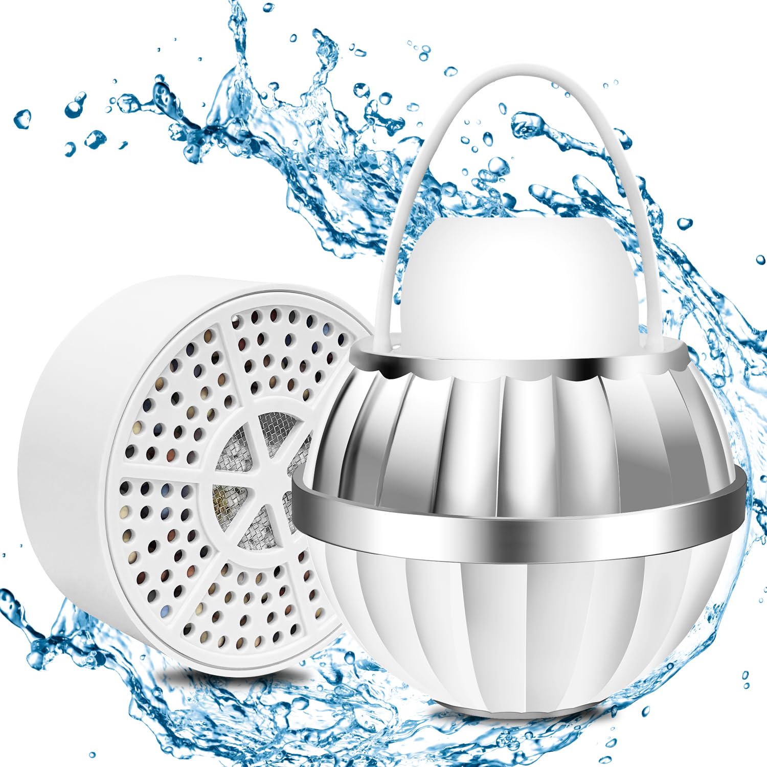 10 Stages Bathtub Filter- Bath Filter Ball - BPA-Free Water Purifier for Healthier Skin & Hair, Removes Contaminants for a Refreshing Bath
