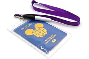 ASVP SHOP Drinking Around The World Passport With Cover, Pen & Lanyard Perfect For Trip To Epcot (Purple)