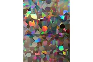 Rainbow Symphony – Rainbow Suncatcher Window Film, Diffraction Window Film, Stained Glass Window Cling, Holographic Prismatic Film, Confetti Pattern, 12" x 18", Made in USA