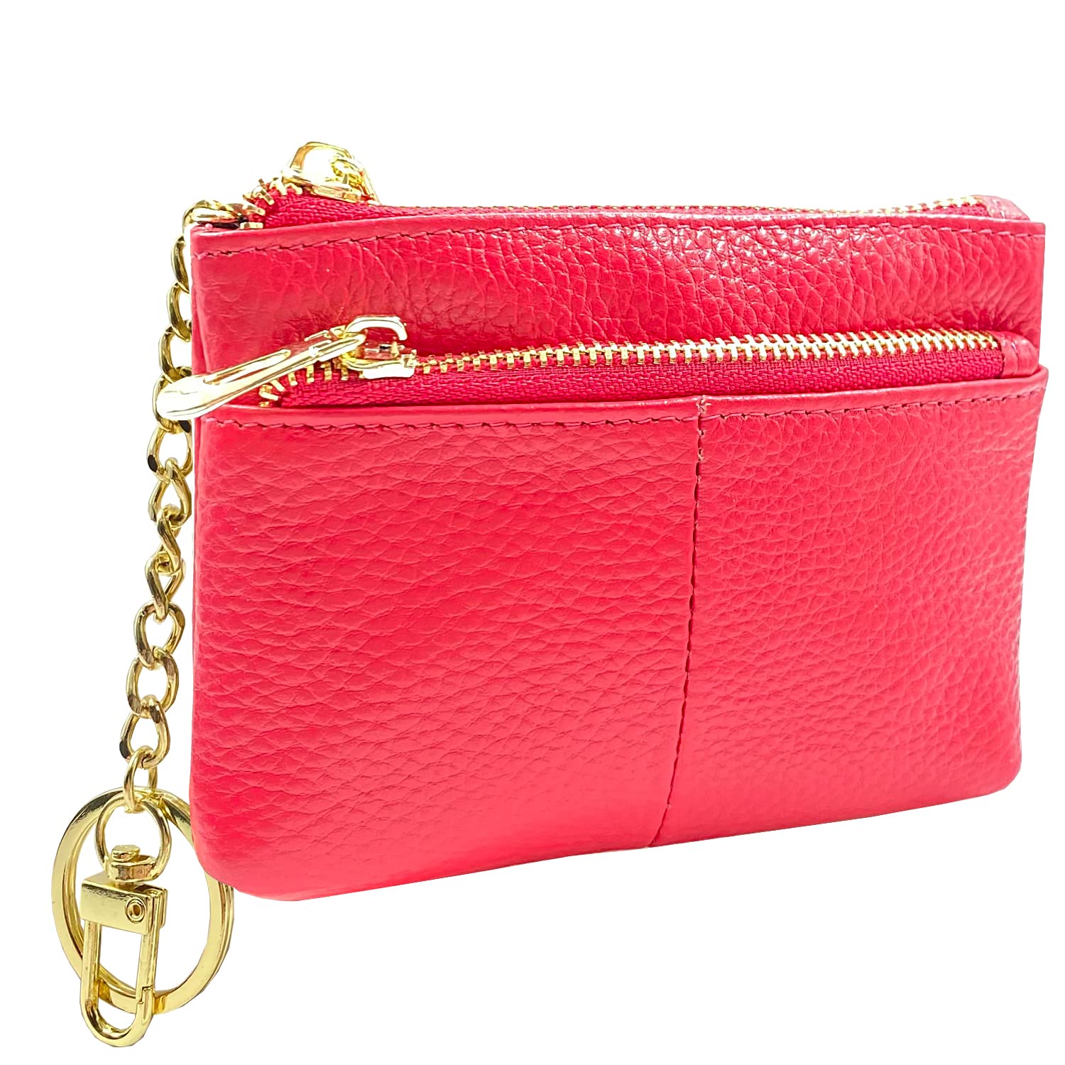 Beurlike Womens RFID Coin Purse Change Wallet Small Leather Card Holder Keychain, Rose, S, Fashion