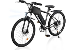 isinwheel M10S Electric Bike for Adults, 561WH Removable Battery Mountain Ebike with Mudguards, 32KM/H Max 112KM PAS Range, 2